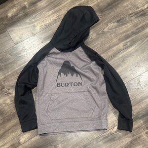 Burton Gray and Black Hoodie boys size L